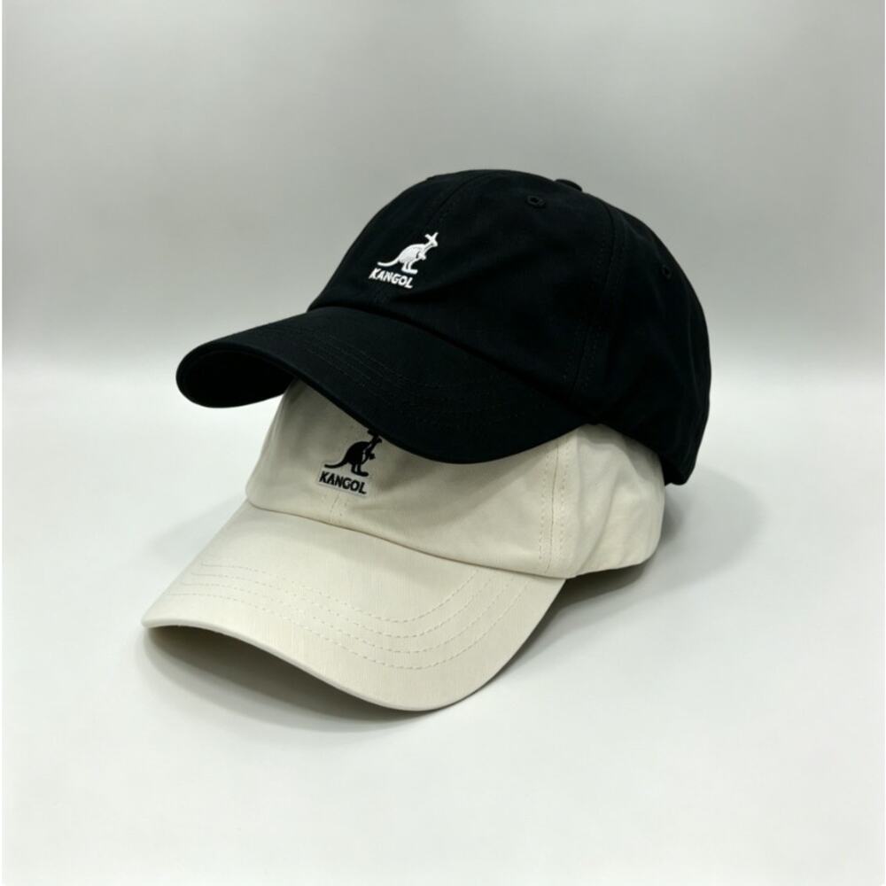 2PC Kangol K5165HT Unisex Baseball Cap Casual Adjustable Visor Hat Black/Beige